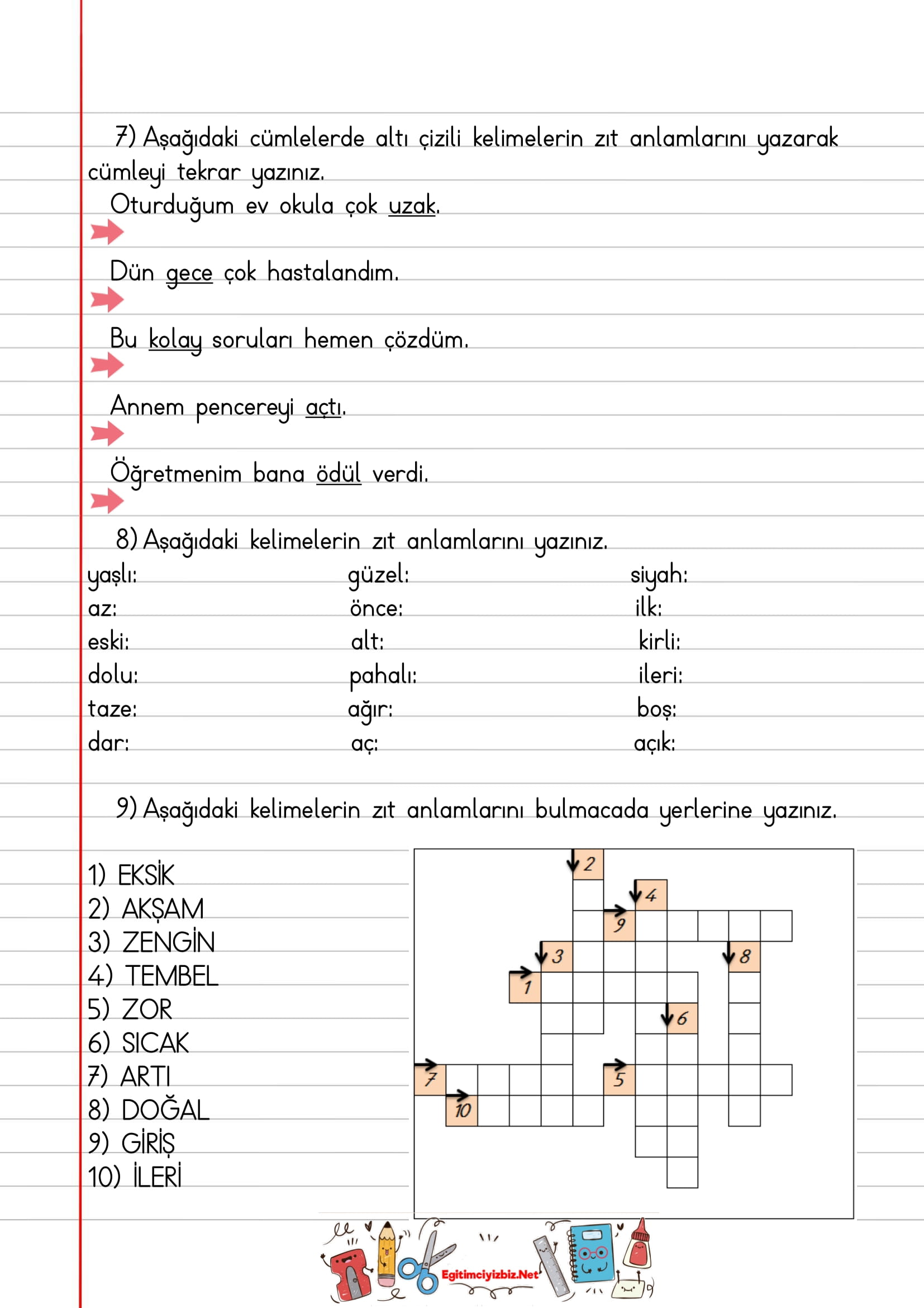 2.Sınıf Türkçe Ev Etkinliğim-6