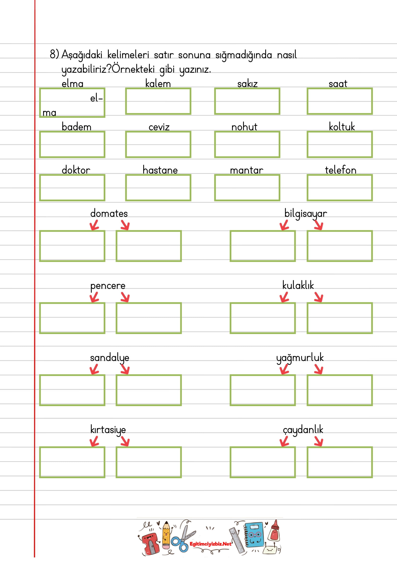 2.Sınıf Türkçe Ev Etkinliğim-4