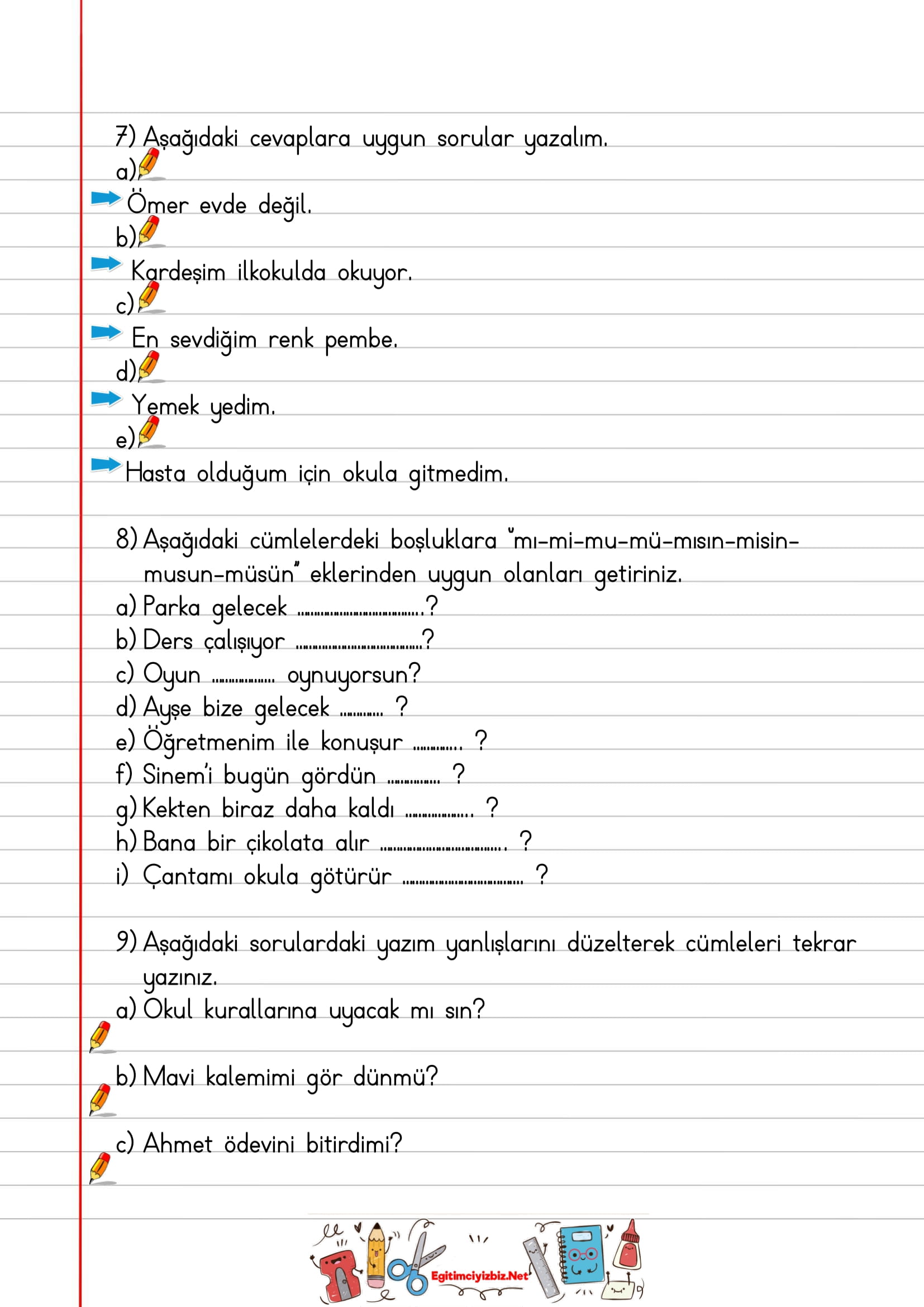 2.Sınıf Türkçe Ev Etkinliğim-11