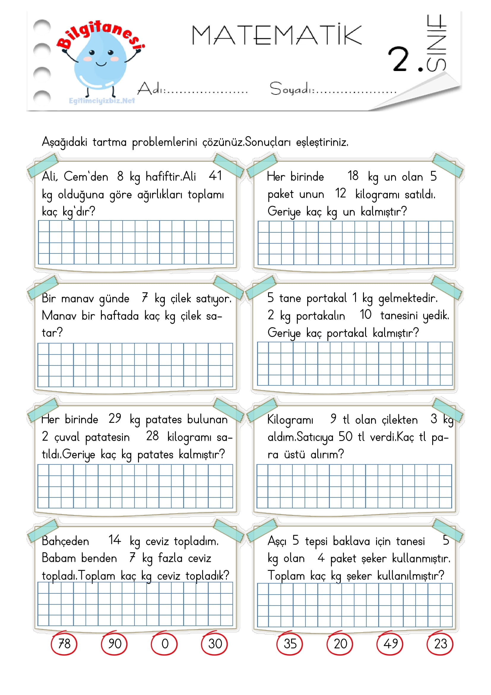 2. Sınıf Tartma Problemleri-1