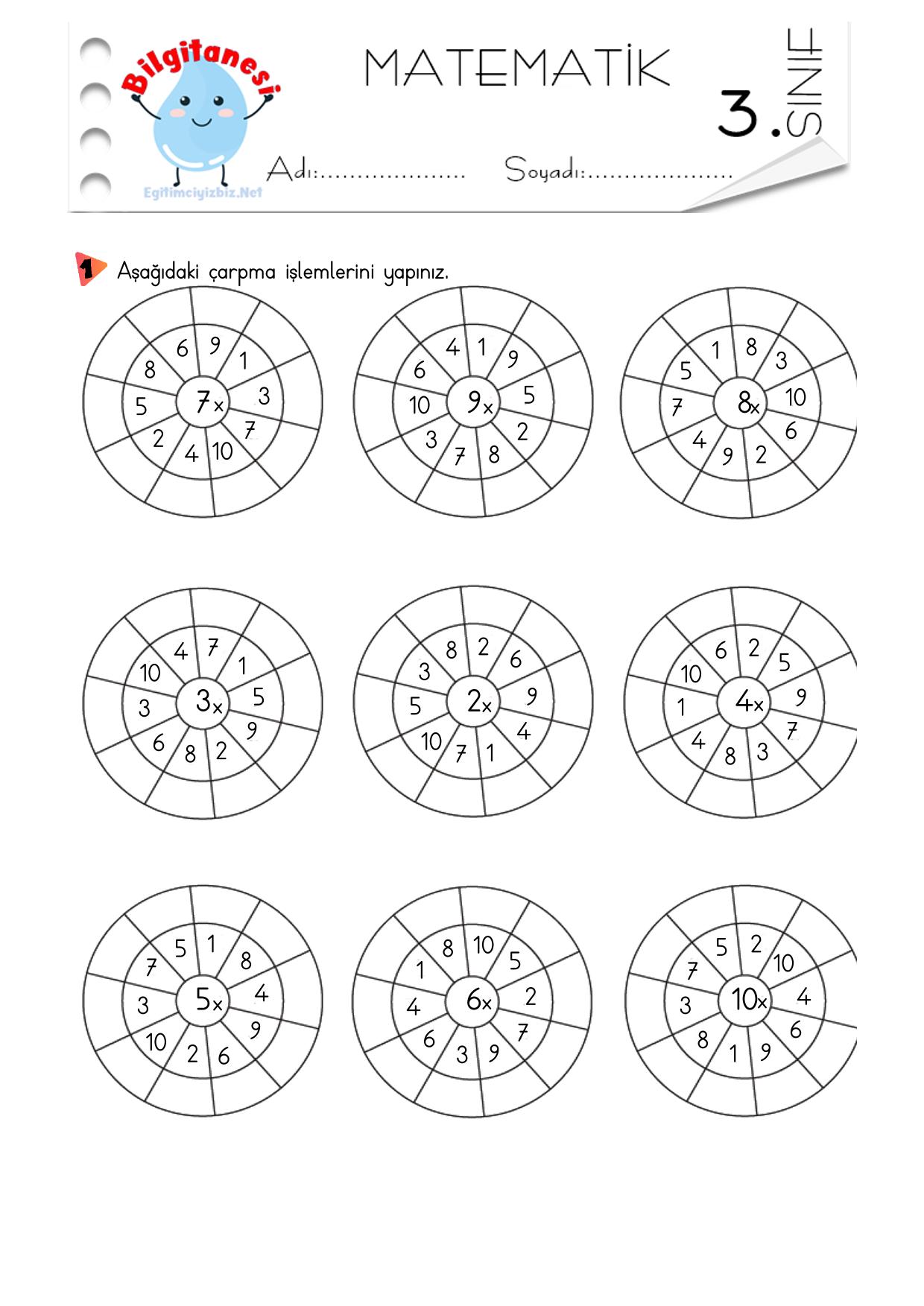 3. Sınıf Karışık Çarpma İşlemi Etkinliği-1