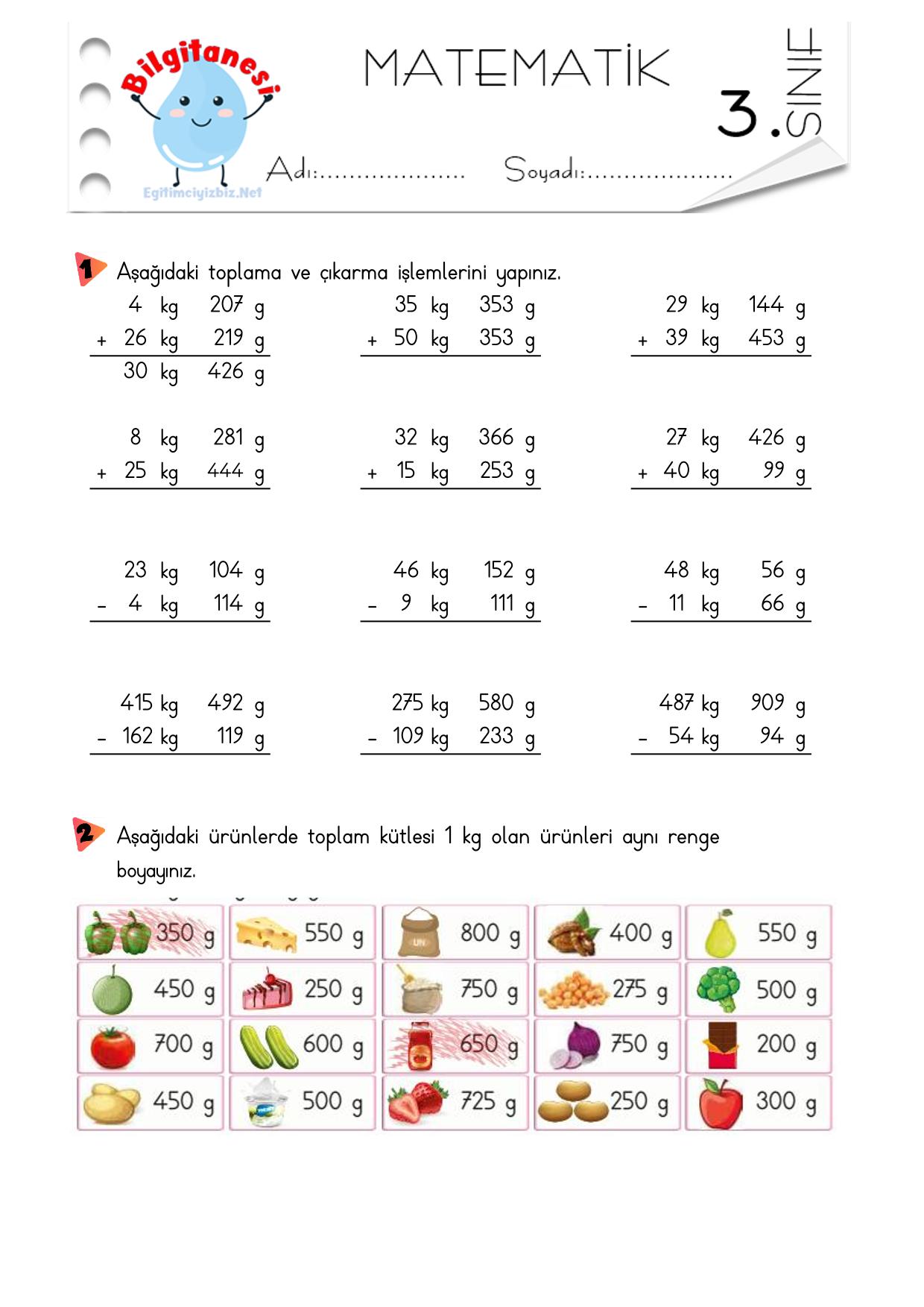 3. Sınıf Tartma Etkinliği-2