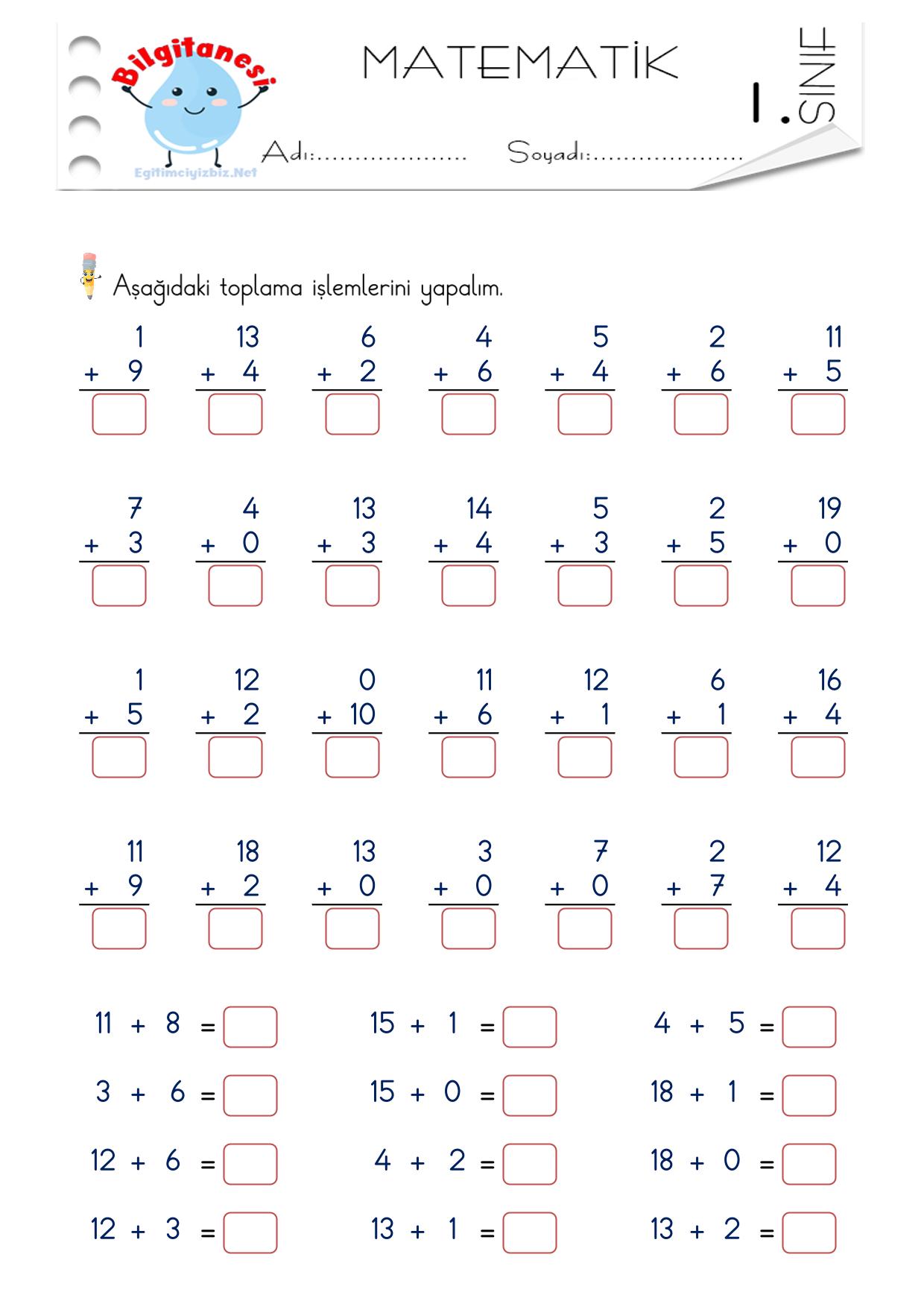 1. Sınıf Toplama İşlemi Etkinliği-6 (Maarif Modeli Uyumlu)