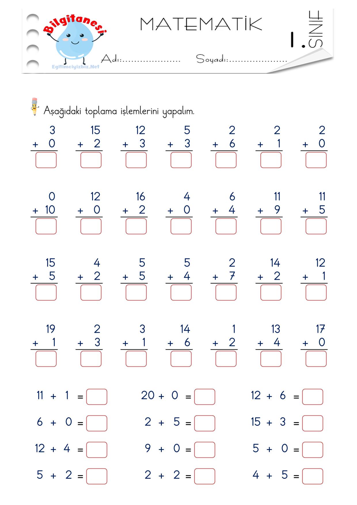 1. Sınıf Toplama İşlemi Etkinliği-10 (Maarif Modeli Uyumlu)
