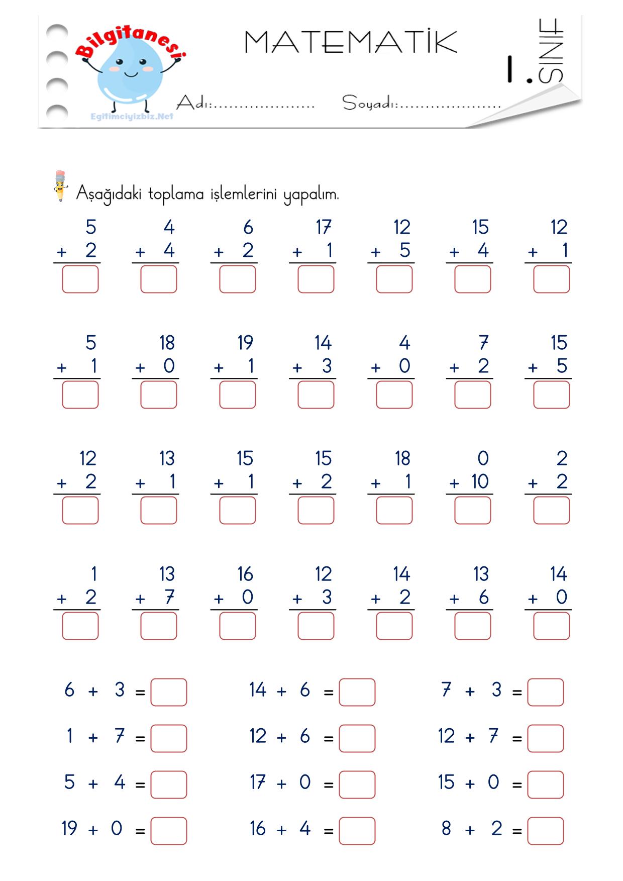 1. Sınıf Toplama İşlemi Etkinliği-8 (Maarif Modeli Uyumlu)