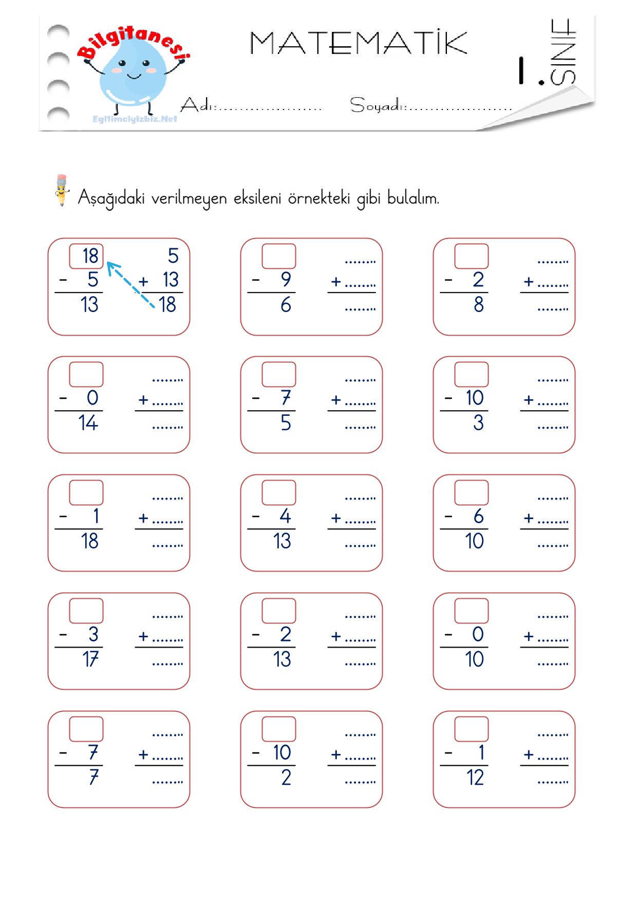 1. Sınıf Çıkarma İşlemini Yorumlama Etkinliği-1 (Maarif Modeli Uyumlu)