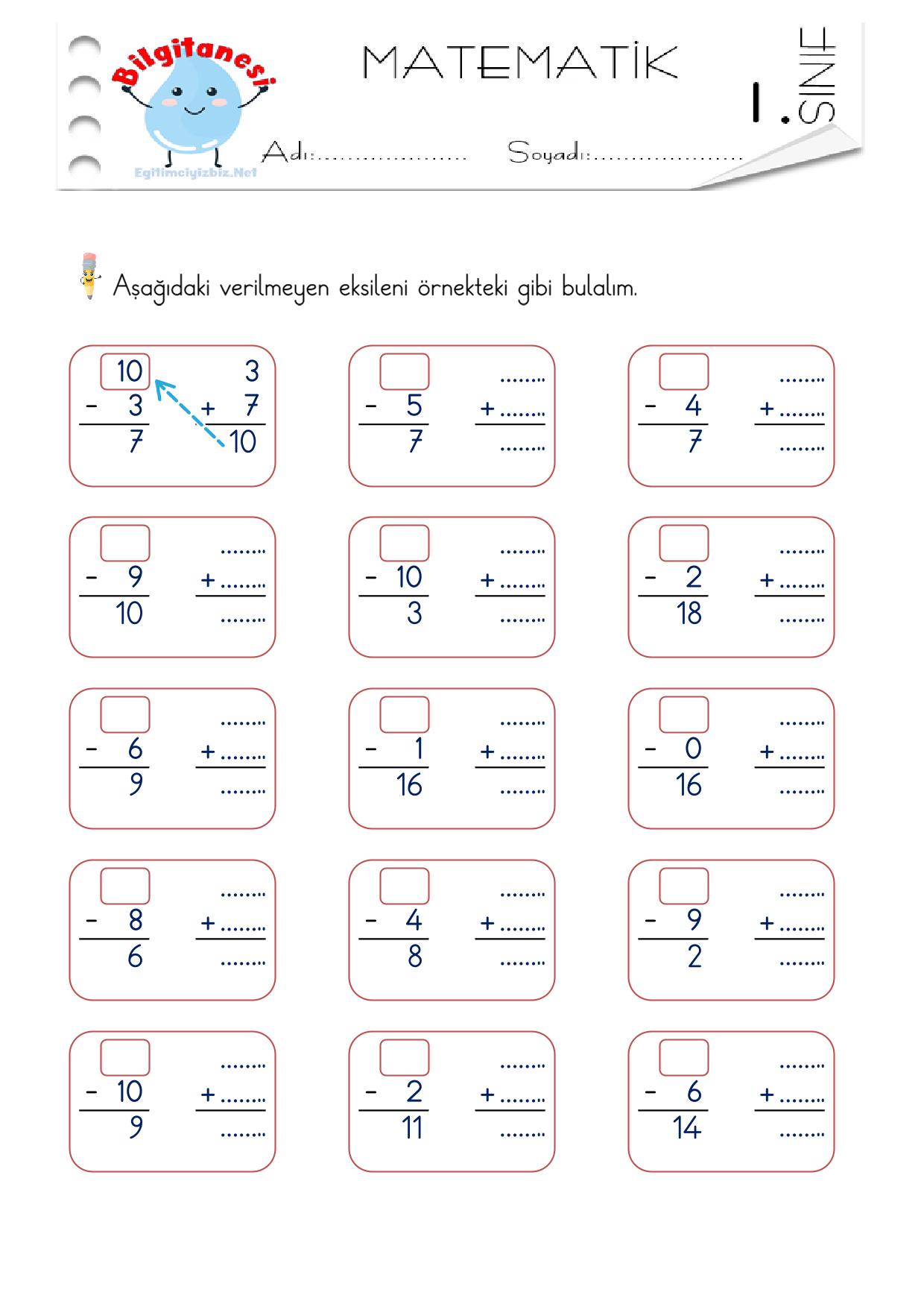 1. Sınıf Çıkarma İşlemini Yorumlama Etkinliği-3 (Maarif Modeli Uyumlu)