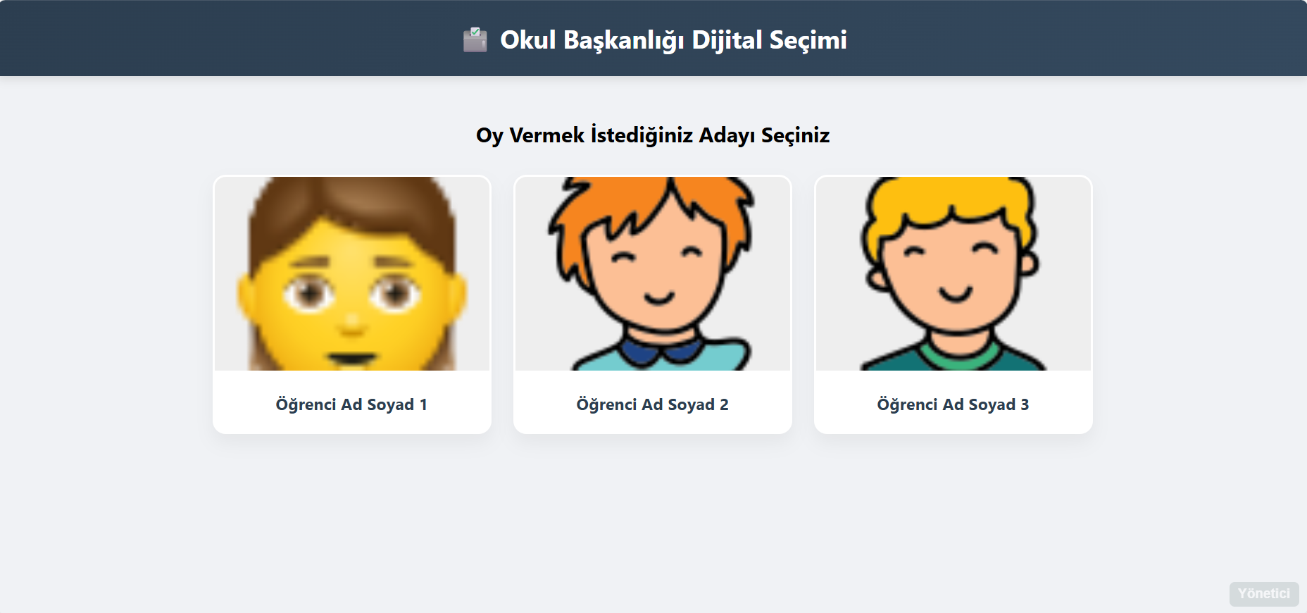 Okul Dijital Seçim Sistemi
