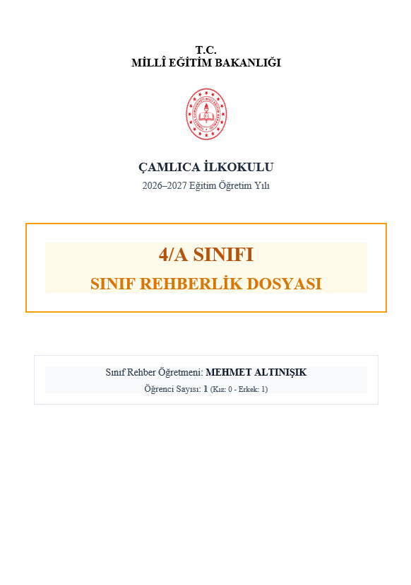 2026-2027 4. Sınıf Rehberlik Yıllık Planı ve Tüm Evraklar