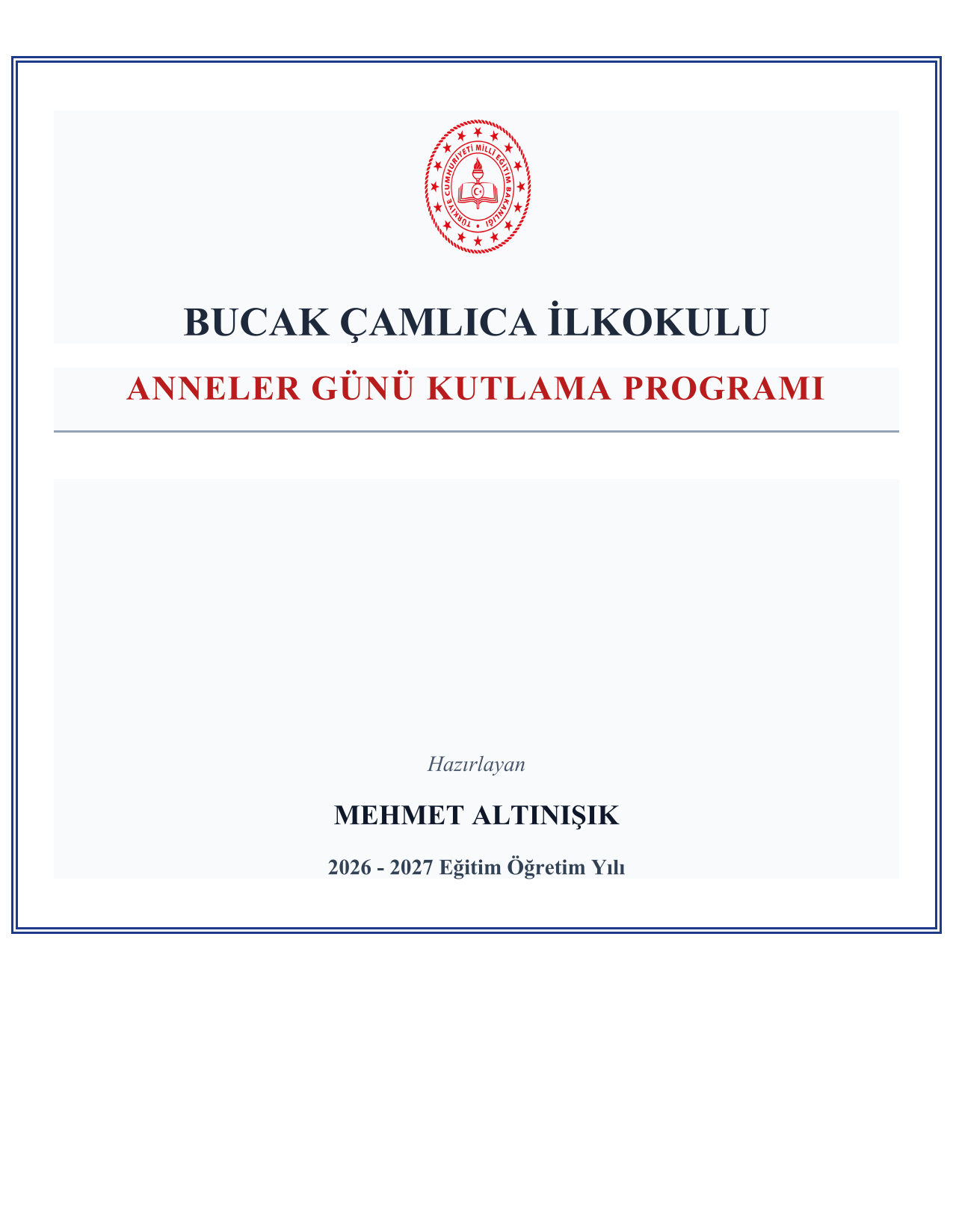 2026-2027 Anneler Günü Kutlama Programı ve Tüm Evrakları